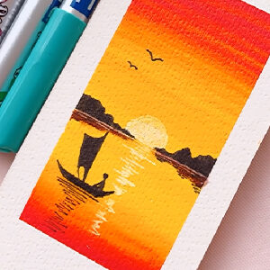 draw-a-sunset-with-markers-with-blending-technique-step-9