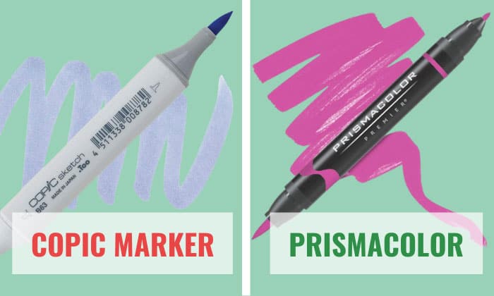 Prismacolor vs copic标记