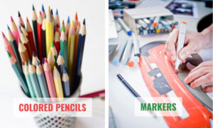 彩色铅笔vs马克笔